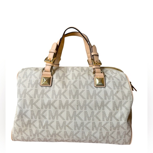 Michael Kors Cream and Tan Satchel Bag - Picture 1 of 16